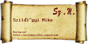Szilágyi Mike névjegykártya